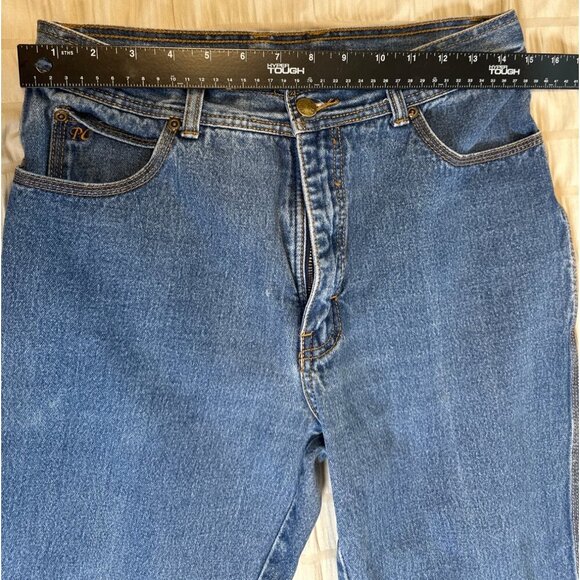 Vintage Private Club Fit Blue Denim Jeans Size 33, Faded Distressed Blue - Picture 6 of 10